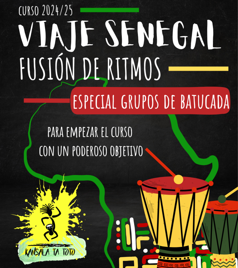 clase de percusión africana adaptada a ritmos de batucada 